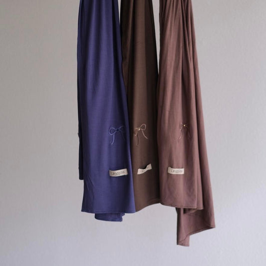 Bamboo jersey scarfs with bows